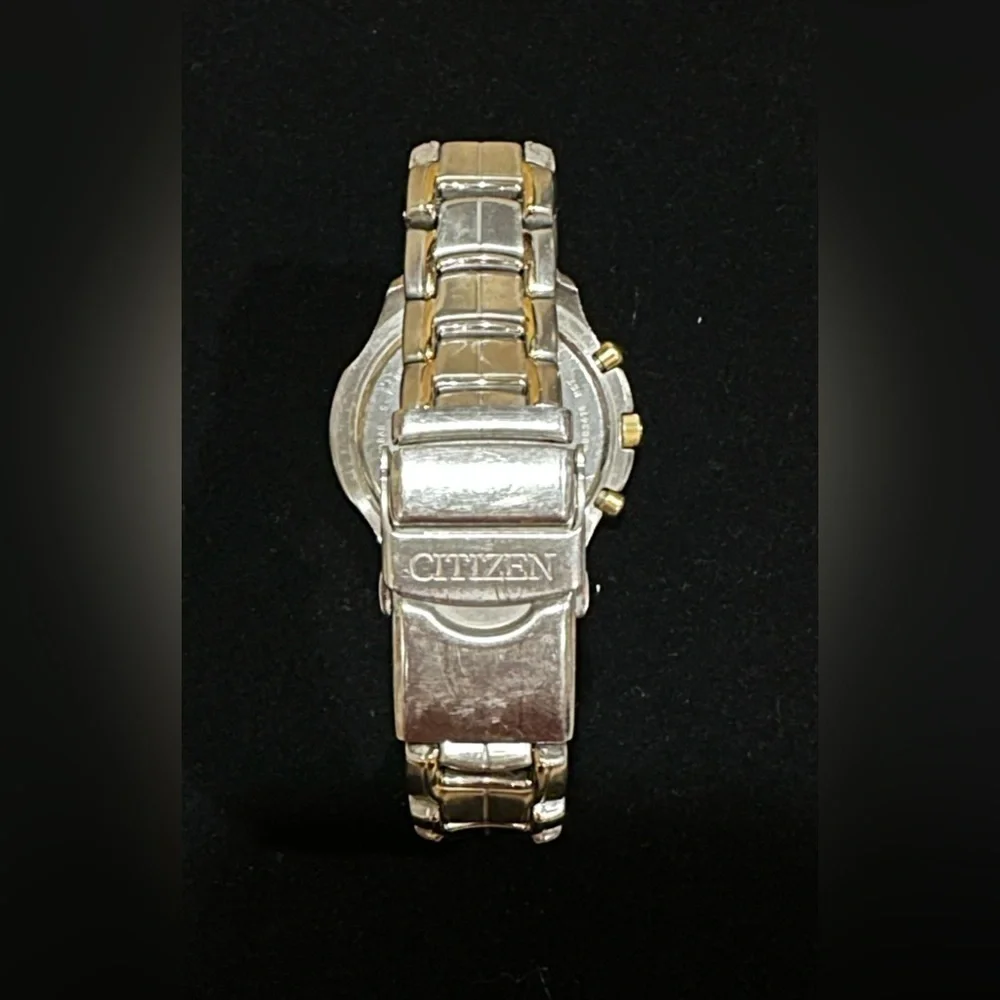 Citizen Men’s Chronograph Watch Gold & Silver Black Dial Quartz